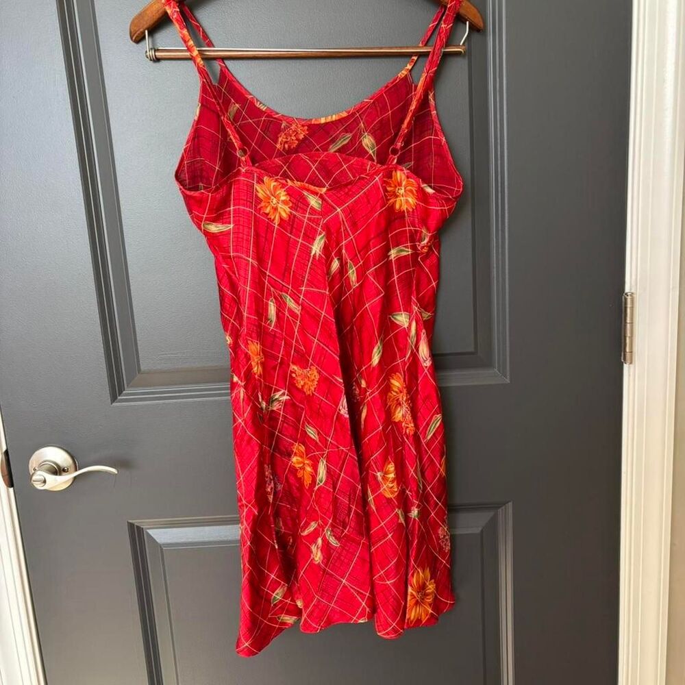 VTG Victoria's Secret Lingerie 100% Silk Floral Pajamas Slip Dress Chemise 90s - Picture 3 of 8